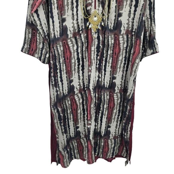 Unisex Top Long Sleeve Split Mandarin Nehru Prime Minister High Priestess S - Picture 8 of 12